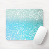 水の銀のビーチの青い夏のグリッターの勾配 マウスパッド (マウス)