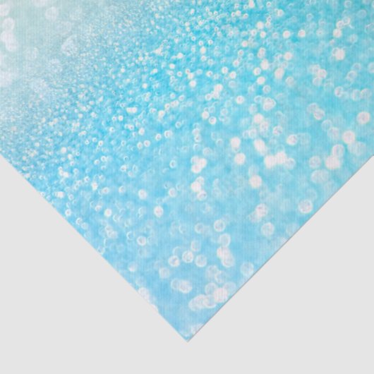 水の銀のビーチの青い夏のグリッターの勾配 薄葉紙 (詳細)