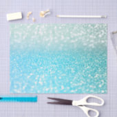 水の銀のビーチの青い夏のグリッターの勾配 薄葉紙 (クラフト)