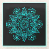 水の雪片のコースター ガラスコースター (正面)