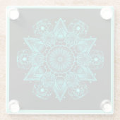 水の雪片のコースター ガラスコースター (裏面)