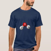 水の電子結合 ネイビーブルー メンズTシャツ Tシャツ (正面)