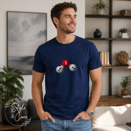 水の電子結合 ネイビーブルー メンズTシャツ Tシャツ