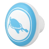 水の青いウミガメの海洋の創造物の陶磁器のノブ セラミックノブ (右)