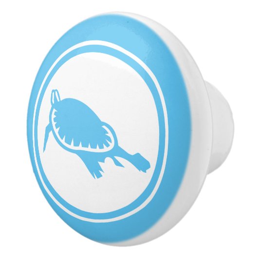 水の青いウミガメの海洋の創造物の陶磁器のノブ セラミックノブ (右)