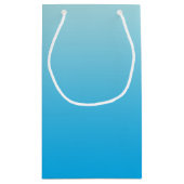 水の青いグラデーション スモールペーパーバッグ (裏面)