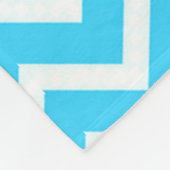 水の青いシェブロンのいかり フリースブランケット (角)