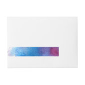 水の青いスプラッシュ結婚カラー ラップアラウンド宛名ラベル (正面)