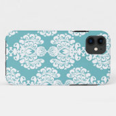 水の青いダマスク織スタイリッシュなパターンiphone 5の穹窖 Case-Mate iPhoneケース (裏面(横))