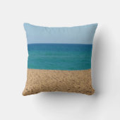 水の青いビーチの装飾用クッション クッション (裏面)