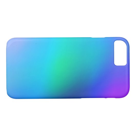 水の青いミントおよび紫色の抽象的なiPhone 7の場合 Case-Mate iPhoneケース (裏面(横))