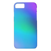 水の青いミントおよび紫色の抽象的なiPhone 7の場合 Case-Mate iPhoneケース (裏面)