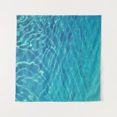 水の青い体のタイムラプス撮影 タペストリー (正面(横))