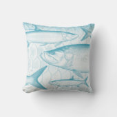 水の青い大西洋のターポンの装飾用クッション クッション (正面)