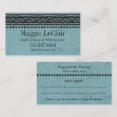 水の青い専門のアポイントメントの名刺 予約カード (正面/裏面)