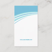 水の青い波の法人企業カード 名刺 (裏面)