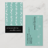 水の青い点およびわらの名刺 名刺 (正面/裏面)