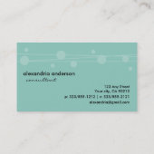 水の青い点およびわらの名刺 名刺 (裏面)