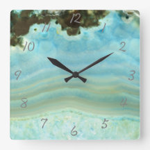 水の青い瑪瑙のGeodeの宝石用原石の水晶パターン