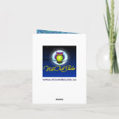 水の青い銀製の雪片の写真のサンキューカード サンキューカード (裏面)