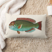 水の青および赤のエキゾチックな熱帯魚 ランバークッション (ブランケット)