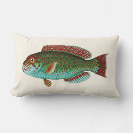 水の青および赤のエキゾチックな熱帯魚 ランバークッション