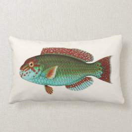 水の青および赤のエキゾチックな熱帯魚 ランバークッション