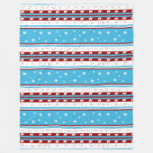 水の青およびMarsalaの素朴な国の冬 フリースブランケット (正面)