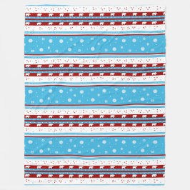 水の青およびMarsalaの素朴な国の冬 フリースブランケット