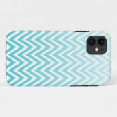 水の青くグラデーションなシェブロンのストライプなiphone 5の場合 Case-Mate iPhoneケース (裏面(横))