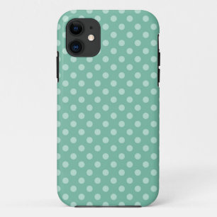 水の青く小さい水玉模様パターンプリントのギフト iPhone 11 ケース