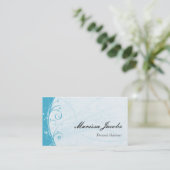 水の青く鮮やかな個人秘書の名刺 名刺 (スタンド正面)