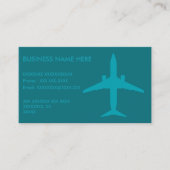 水の青の写実的な飛行機 名刺 (正面)