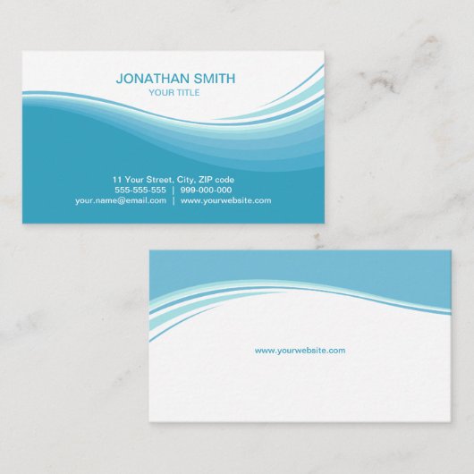 水の青は名刺を振ります 名刺 (正面/裏面)