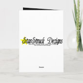 水の青及び黒いダマスク織の宝石の輝き カード (裏面)