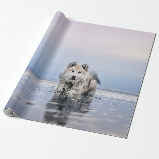 水の静かな体の犬 ラッピングペーパー (アンロールド)