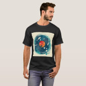 水の音のドローイング Tシャツ (正面フル)