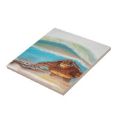 水の頂上のウミガメの破損 タイル (側面)