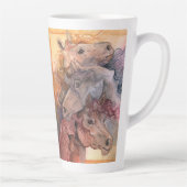 水の馬の群れを持つ1つ カフェラテマグ (右)