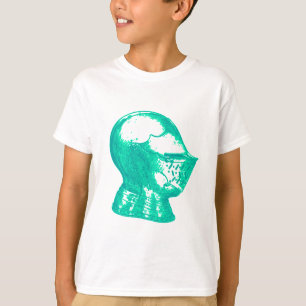 水の騎士装甲中世ヘルメットの騎士 Tシャツ