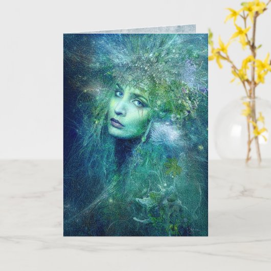 水の高い尼僧 カード (黄色い花)