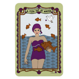 水の魚_A_4x6冷凍機マグネット マグネット