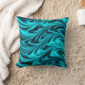 水の黒く膚触りがよい波 クッション (ブランケット)