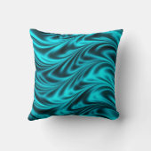 水の黒く膚触りがよい波 クッション (裏面)