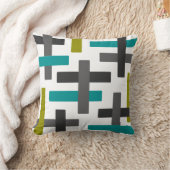 水の、淡黄緑および灰色の抽象美術 クッション (ブランケット)