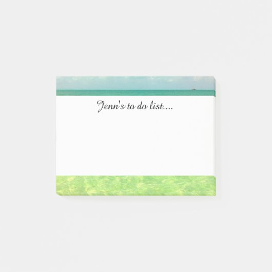 水のCaicosの緑の海|のトルコ人および写真 ポストイット (正面)