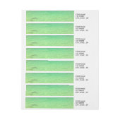 水のCaicosの緑の海|のトルコ人および写真 ラップアラウンドラベル (シート)