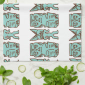 水のTikiの時間 キッチンタオル (折り畳み)