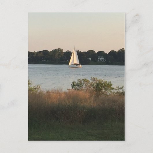 水はがきに帆船 ポストカード (正面)
