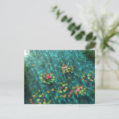 水はがき上のユリ ポストカード (スタンド正面)